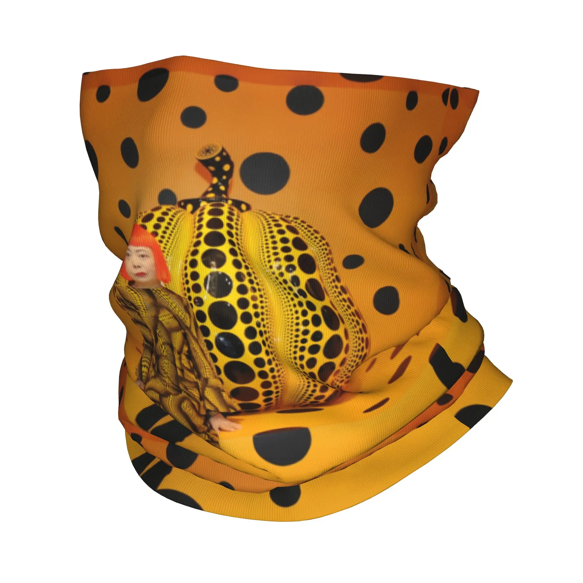 Yayoi Kusama Polka Dot Bandana Winter Neck Warmer Men Windproof Wrap Face Scarf for Ski Japanese Artist Gaiter Headband