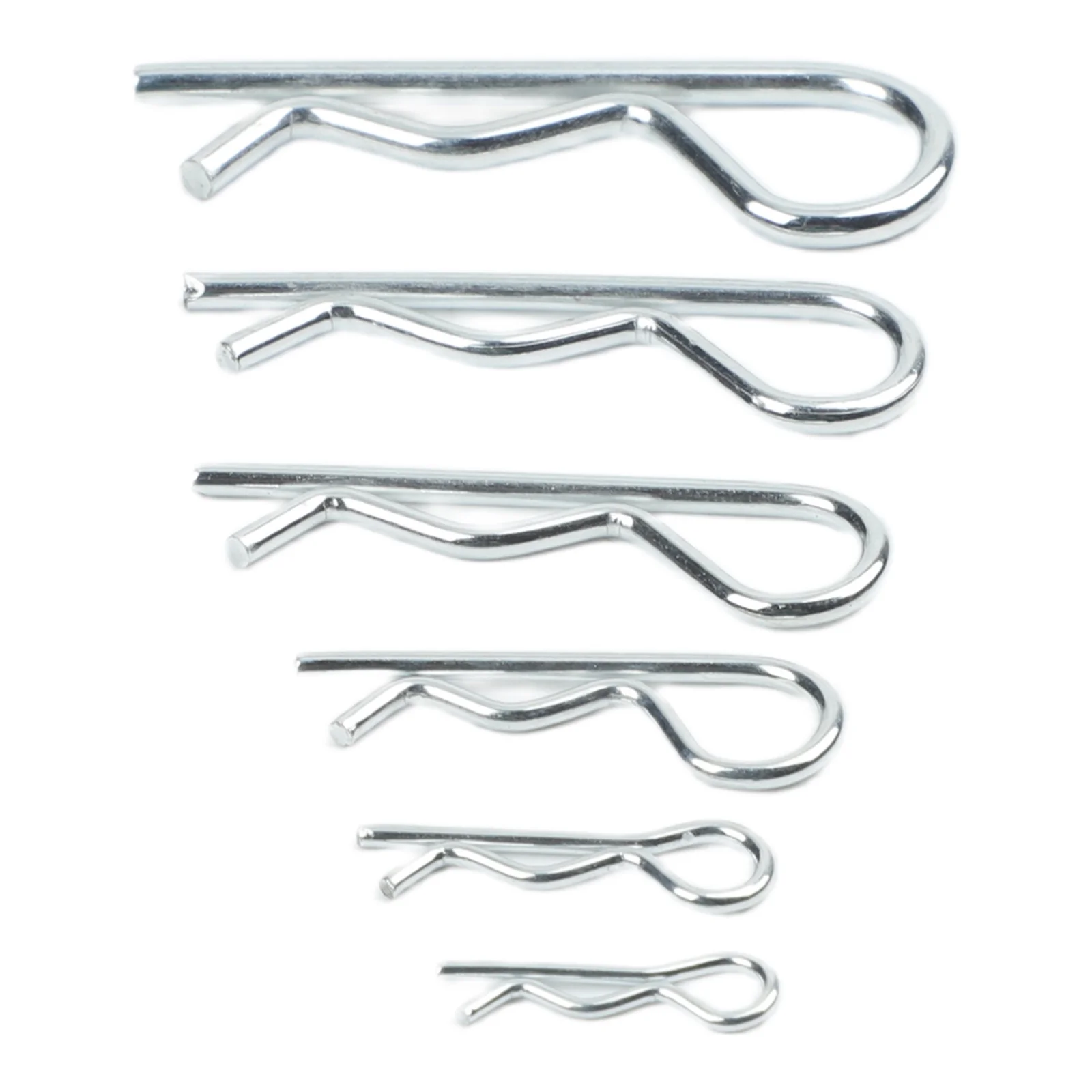 Zinc Plated R Type Cotter Pins 100PCS Assortment Kit for Automotive with Plastic Storage Box for Easy Organization