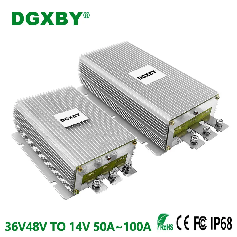 

DGXBY 36V/48V TO 13.8V 50A 60A 80A 100A High Power Reducer DC Buck Converter Transformer Waterproof CE RoHS Golf Cart UL