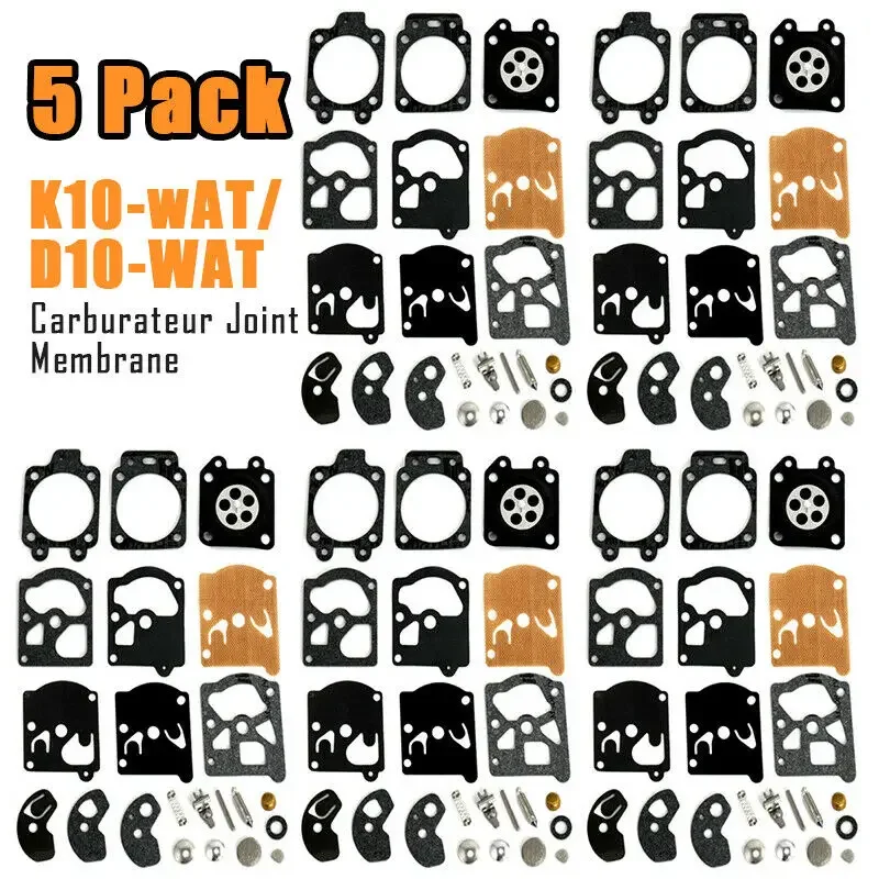 5 Pack Carburetor Diaphragm Seals Repair Kit for K10For WaT Compatible with For Wa and WT Carburetors Including D10 For WaT