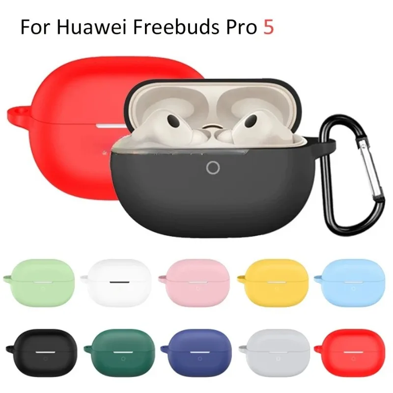 

For Huawei Freebuds Pro 5 Bluetooth Wireless Earphones Case Cover Silicone Protective Sleeve Shell Housing Protector With Hook。