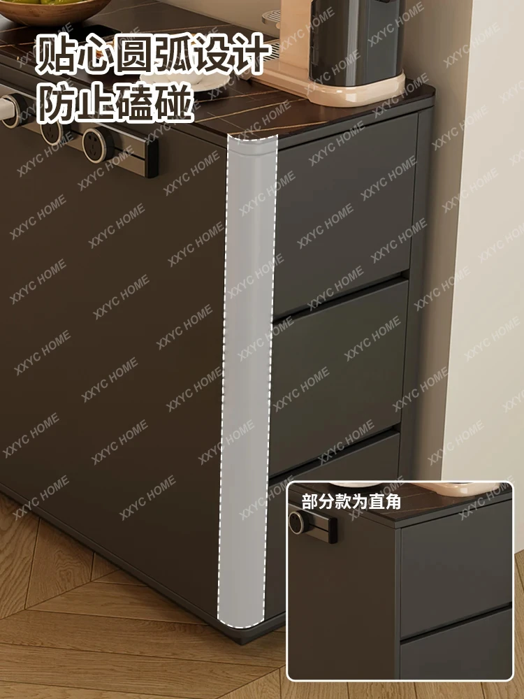 Household Movable Dining Table Integrated Stone Plate Meal Side Guide Table Cabinet