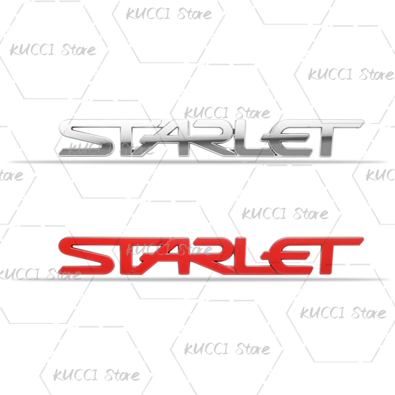 3D Car Sticker For Starlet Logo Lettering P7 P8 P9 Glanza Vitz EP91 Metal Emblem Badge Decals Decorative Accessories view 5