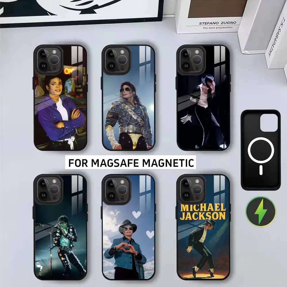 

Fashion M-MichaelS J-Jacksons Phone Case For iPhone17,16,15,14,13,12,11 Plus,Pro Magnetic with Magsafe Wireless Charging