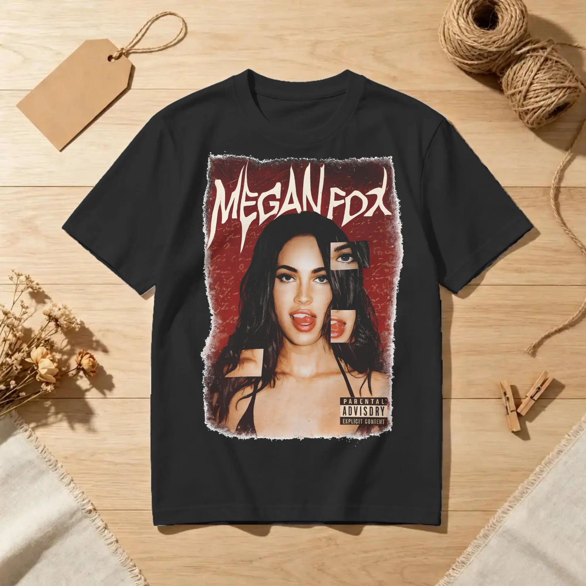 Camisetas Megan Fox para homens e mulheres, roupas de algodão, camisetas engraçadas de manga curta com gola redonda, camisetas de tamanho grande.