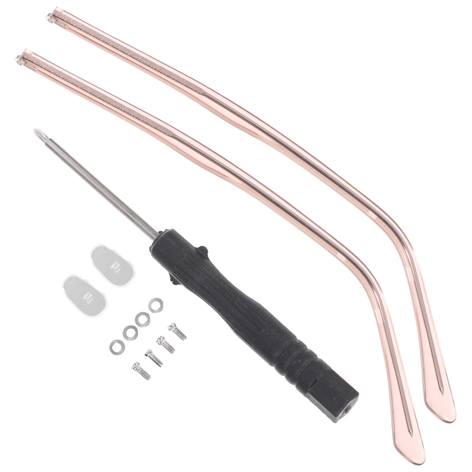 

Metal Temple Accessories Cleararm Rose Gold Eyeglasses Replacement Arms Nonslip Lightweight Glasses Repair Parts