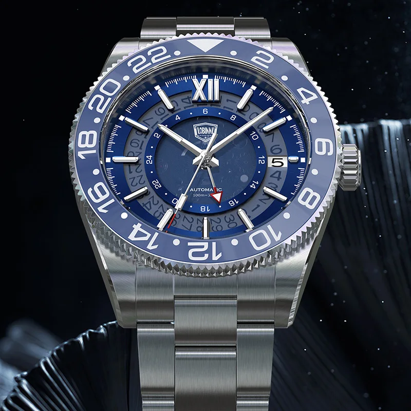 LOBINNI Luxury 316L Stainless Steel Band Men Mechanical Watch Japan Movement 100m Waterproof Luminous 40mm Automatic Watches