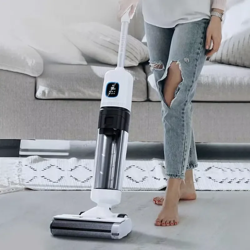 2 in 1 Cordless Vacuum Cleaner Wet Dry Self Cleaning Electric Mop Rechargeable Handheld Stick for Home Kitchen Floor Hardwood