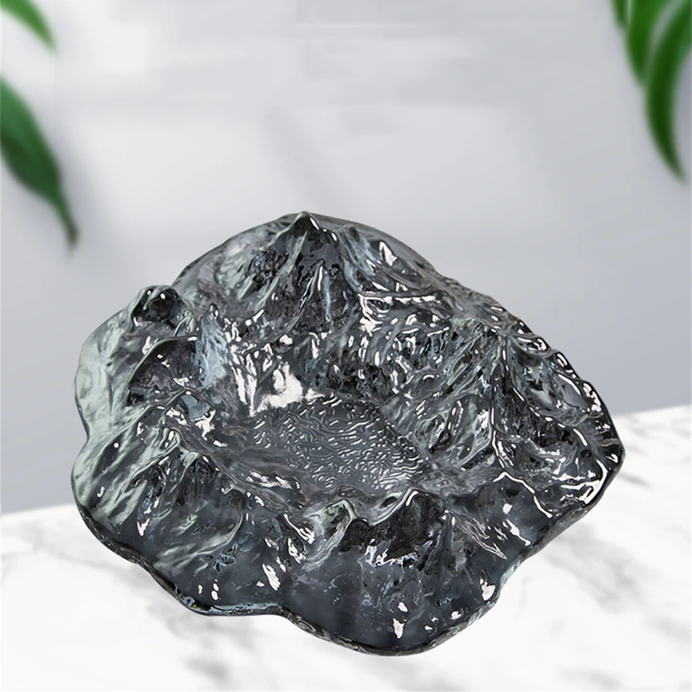 Nordic Iceberg Glass Ashtray Creative Tabletop Cigar Ashtray Home Office Snow Mountain Volcano Crafts Ornament Smok Accessories