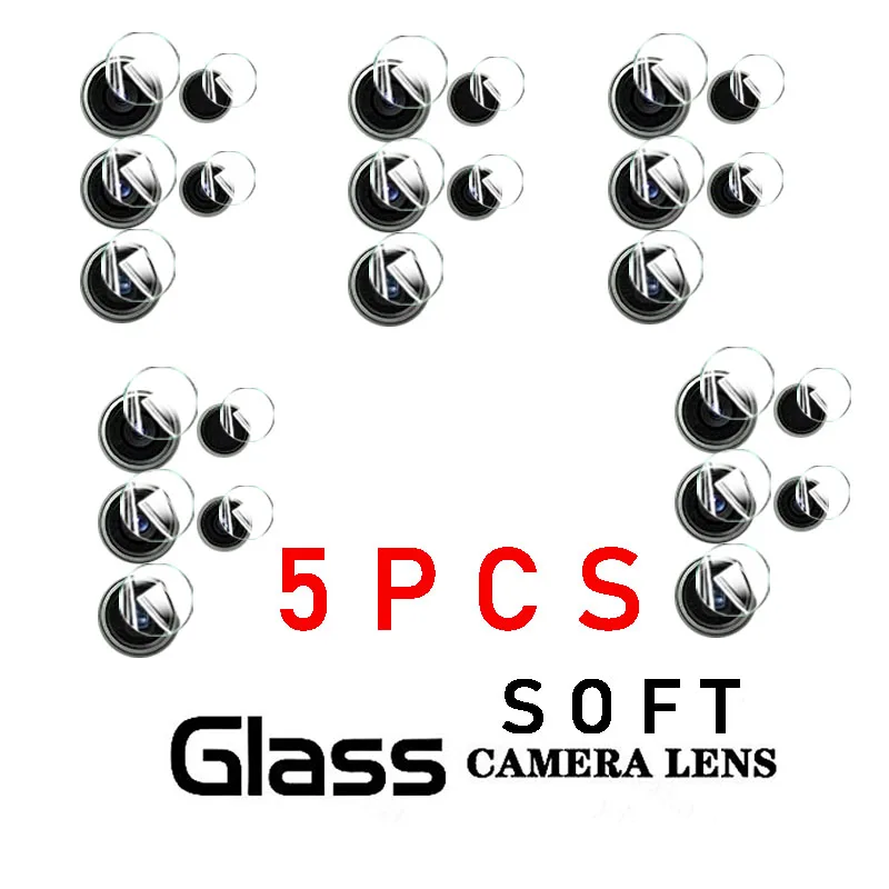 Clear Soft Tempered Glass Camera Lens Case for Samsung S23 S22 Ultra Plus S21 FE S20 A54 A34 A14 5G 4G M34 M54 M14 M04 A53 A73