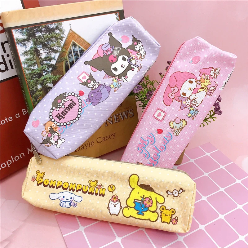 Sanrio Bleistift beutel Anime Kuromi niedlichen Feder mäppchen Cartoon Studenten Briefpapier Schule liefert tragbare Aufbewahrung taschen Mädchen