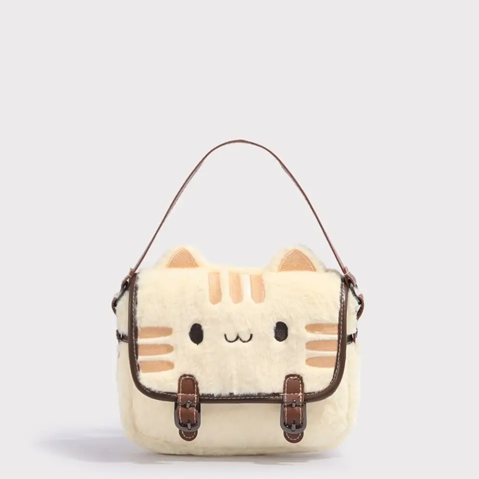 New High Appearance Level Furry Cat Bag Cute Plush Doll  display picture 3