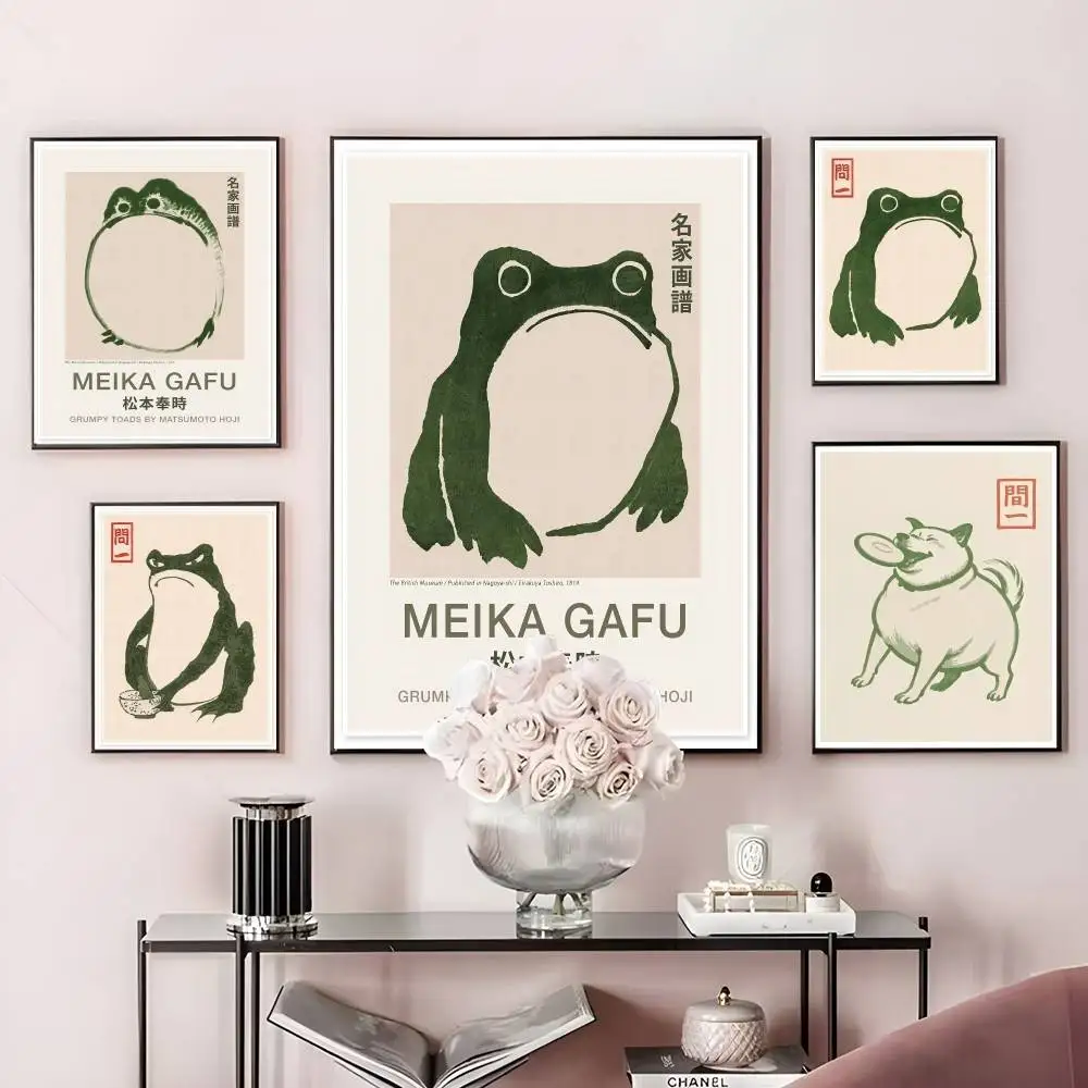 

M-Matsumoto Retro Animal Poster Home Living Bed Room Bar Hallway Sticky Wall Art Printing Waterproof Aesthetic Decor