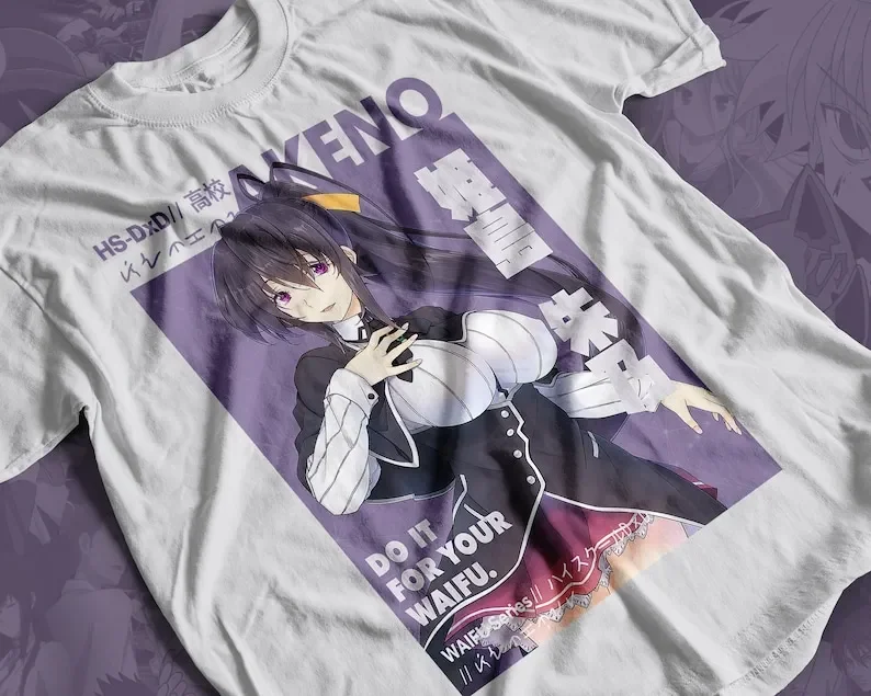 

Akeno Himejima T-shirt Unisex Anime Lover Shirt, Graphic Anime Tee