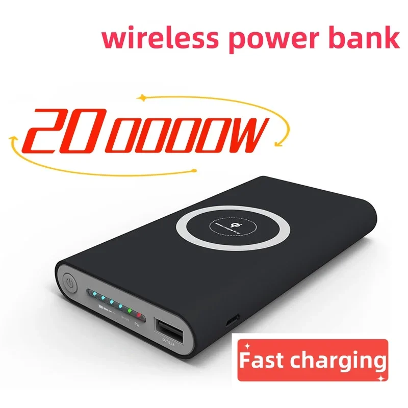 200000mah Power Bank Two-way Wireless Fast Charging Portable Powerbank Charger Type-c External Battery For Samsung Iphone New