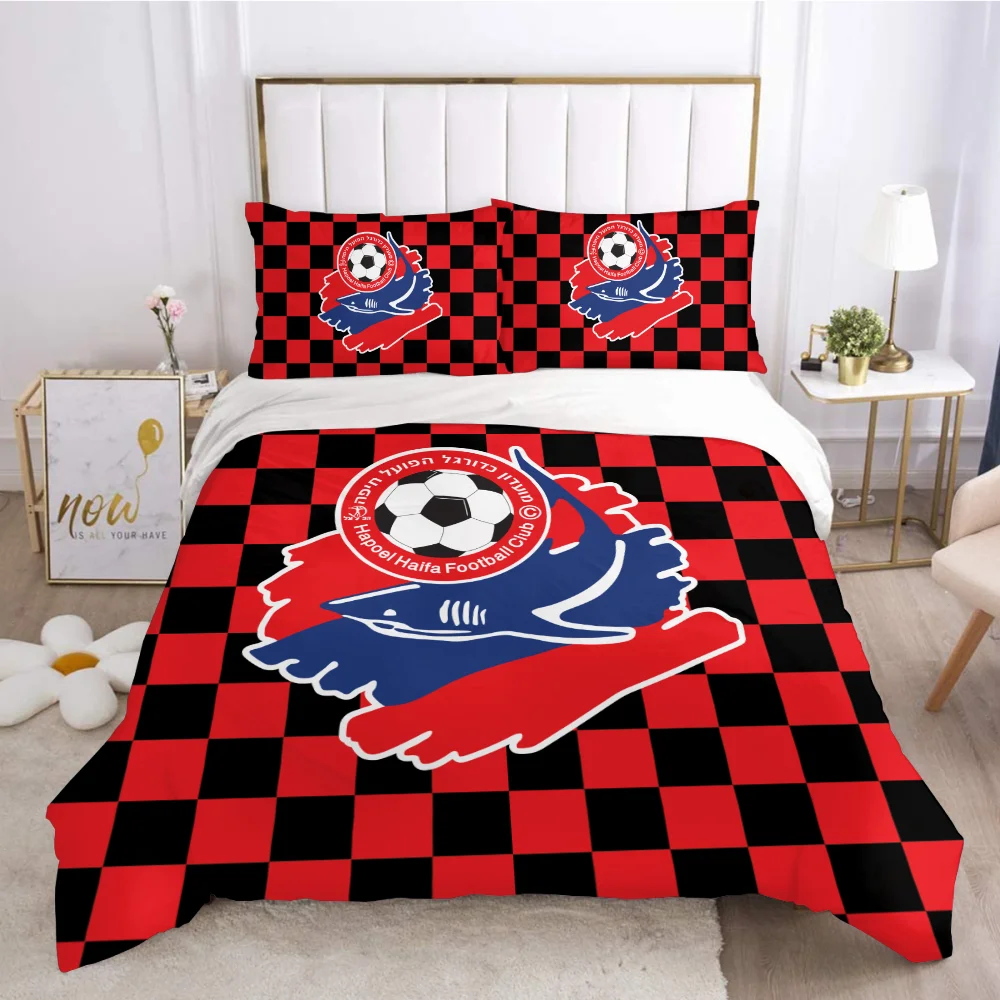 Imagem -04 - Impresso Hapoel Haifa Bedding Conjunto Capa de Edredão Quarto Consolador Cobre Único Gêmeo King Size Quilt Cover Home Textile Pcs 3d