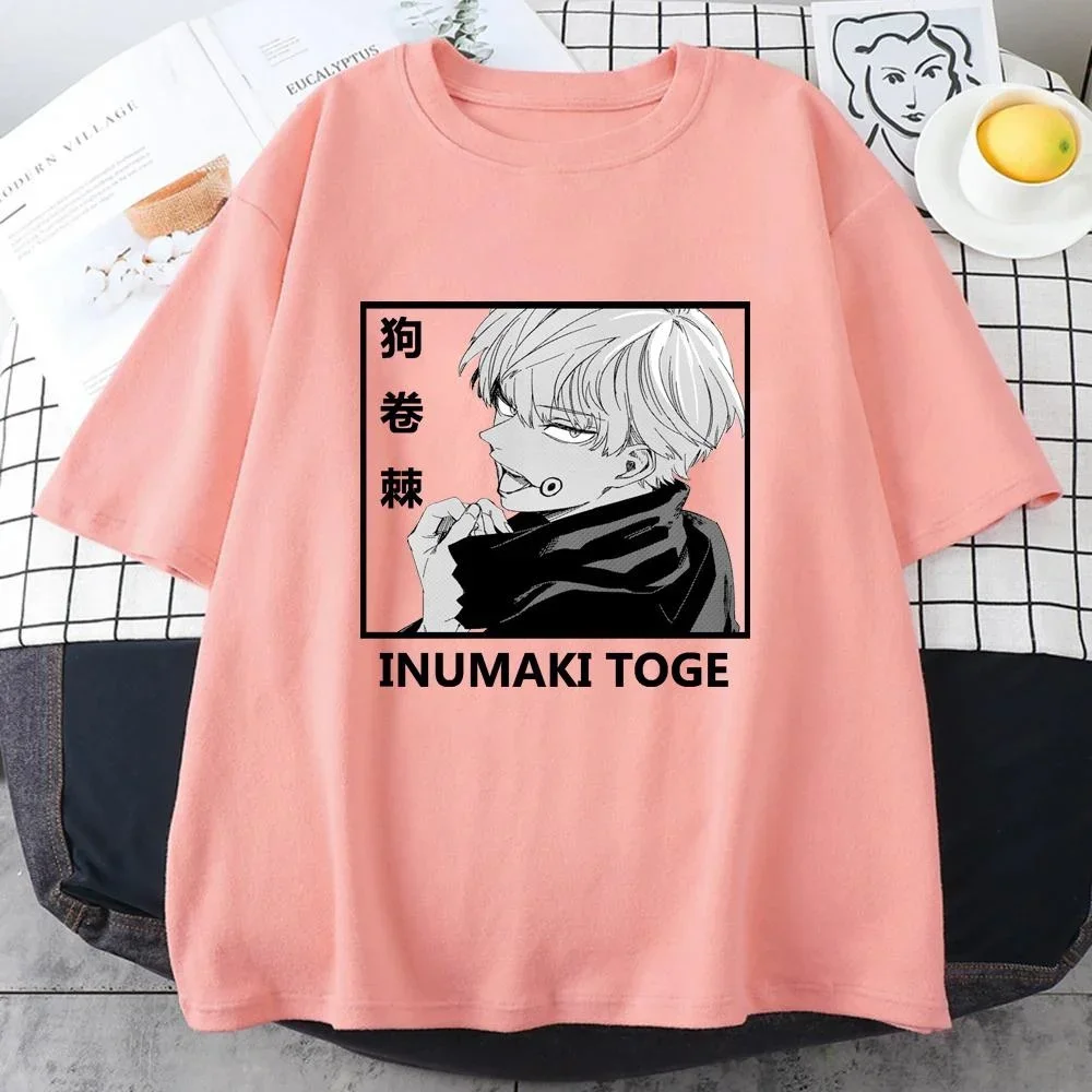 New Inumaki Toge Printed Short Sleeve Cool T Shirts Men Women Top Summer Anime Harajuku O Neck T Shirts