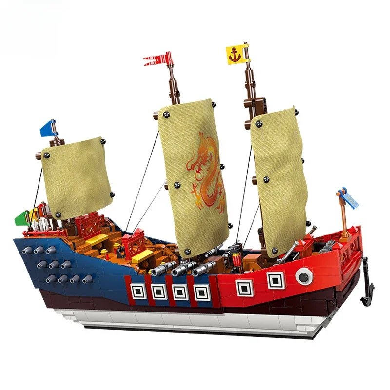 

Pirate Ship Model Decoration Small Particle Building Blocks DIY Children's Assembly Model Education Toys Birthday New Gifts