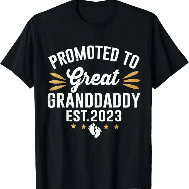 Promoted To Great Granddaddy 2023 Baby Announcement T Shirt