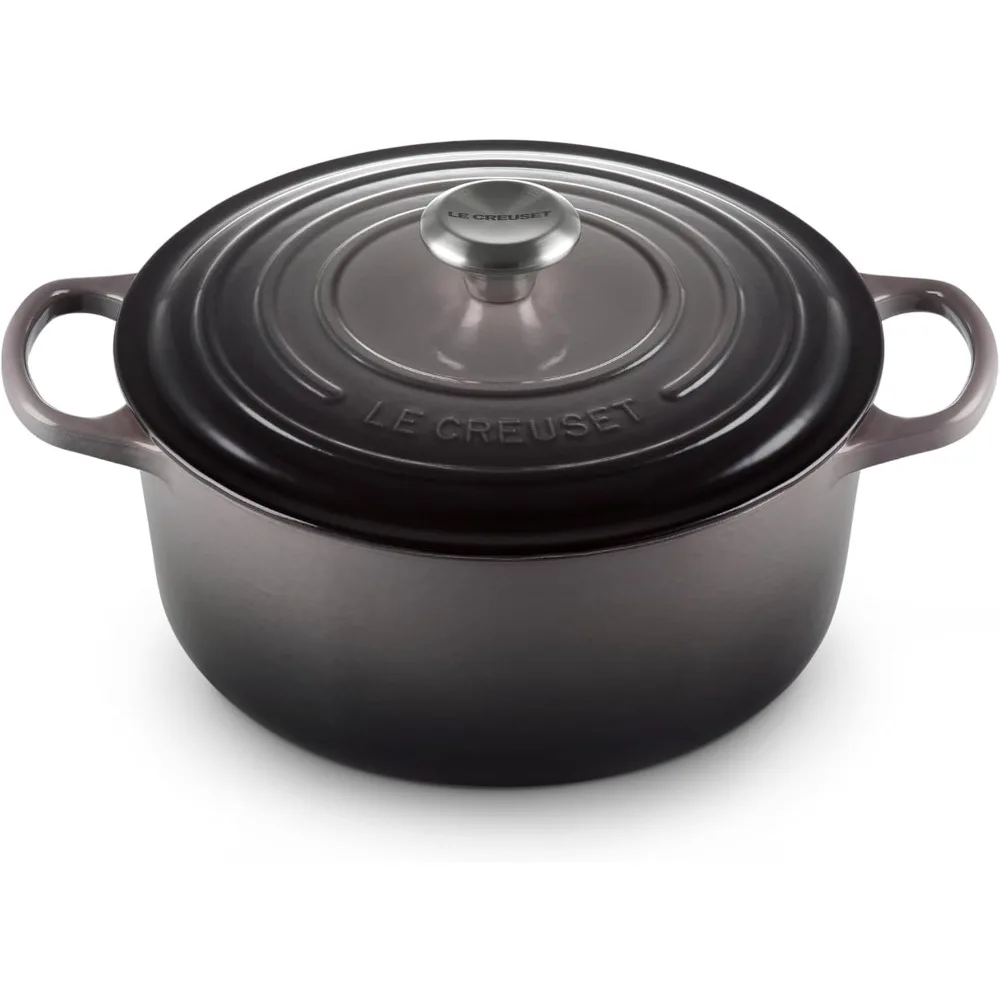 Enameled Cast Iron Signature Round Dutch Oven, 5.5 qt., Oyster