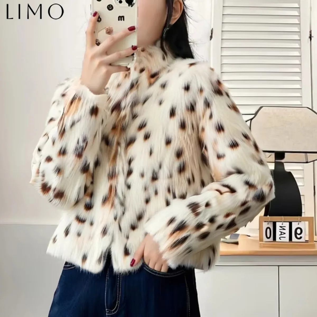 

LIMO 2025 модное короткое шерстяное хлопковое пальто с принтом зебры, женская одежда для путешествий, осенне-зимняя верхняя одежда