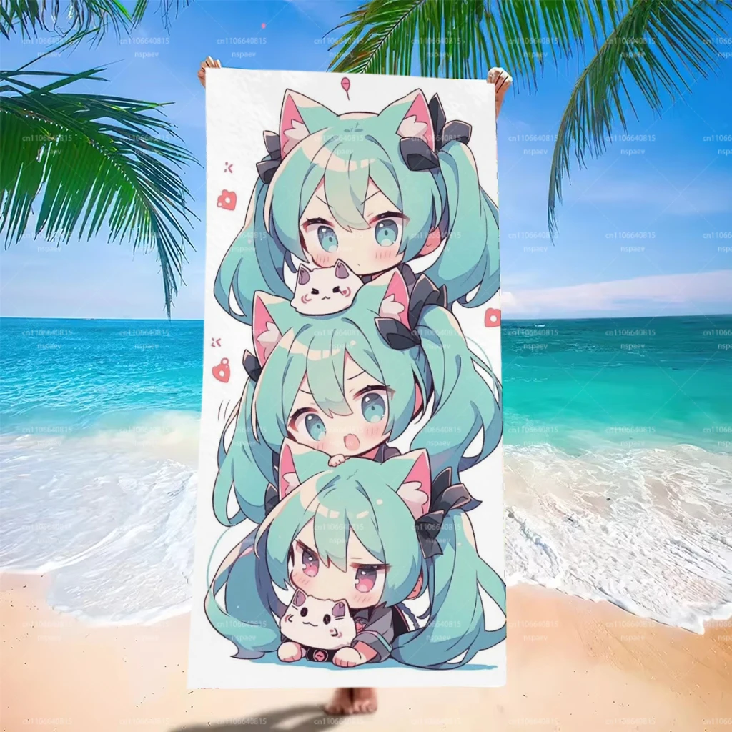 serviette-de-plage-hatsune-miku-avec-oreilles-de-chat-version-q-serviette-de-bain-a-sechage-rapide-anime-vocaloid