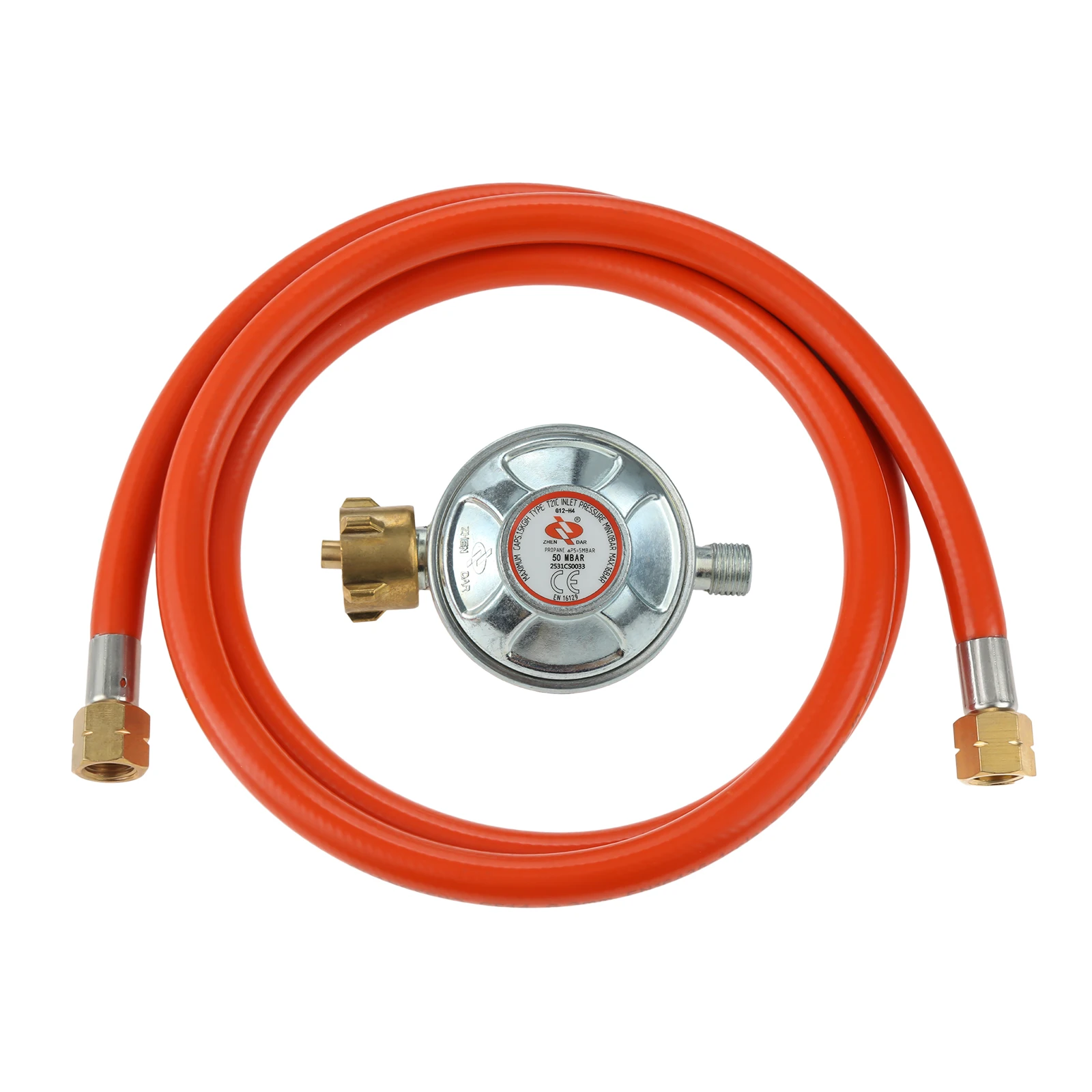 1PC 50Mbar Pressure Regulator With 150cm Gas Hose Suitable For Liquid Gas Regulator Type C31-50 DE Grill Carts Gas Barbecues