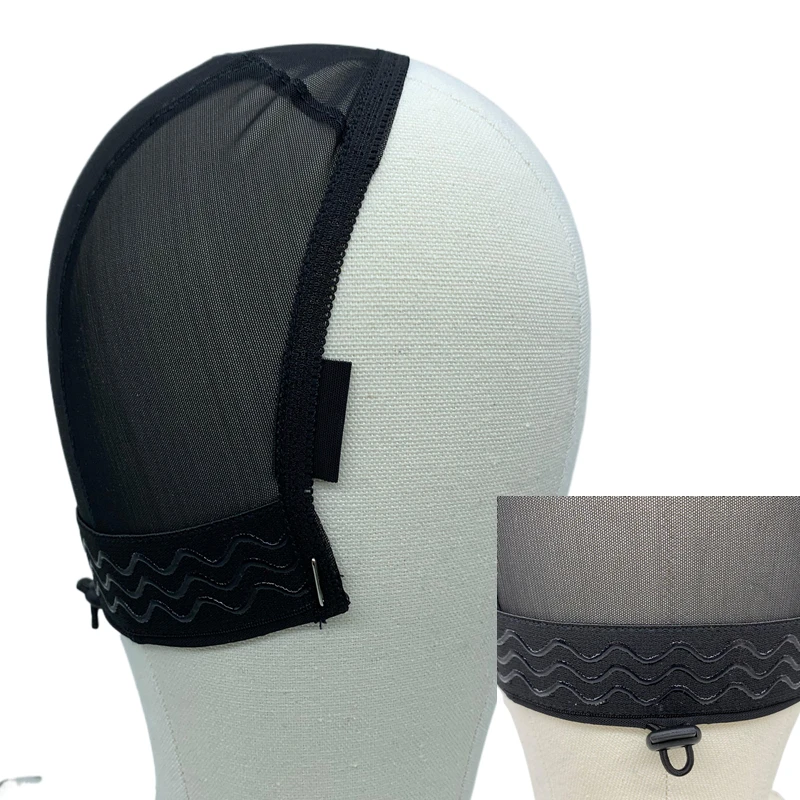 

13X4 Inch Front lac wig cap Adjustable Wig Cap with Drawstring Silicone Band Breathable Spandex for Wig Making Glueless Hairnets