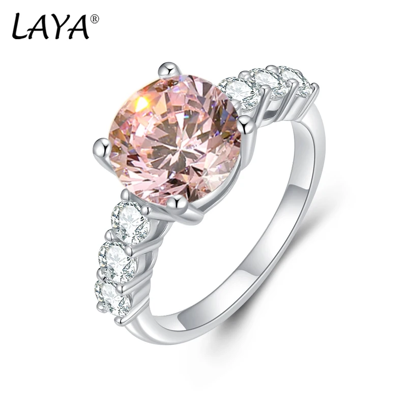 

LAYA Real 925 Sterling Silver Ring For Women Green Zircon Luxury Anniversary Wedding Elegant Fine Jewelry 2024