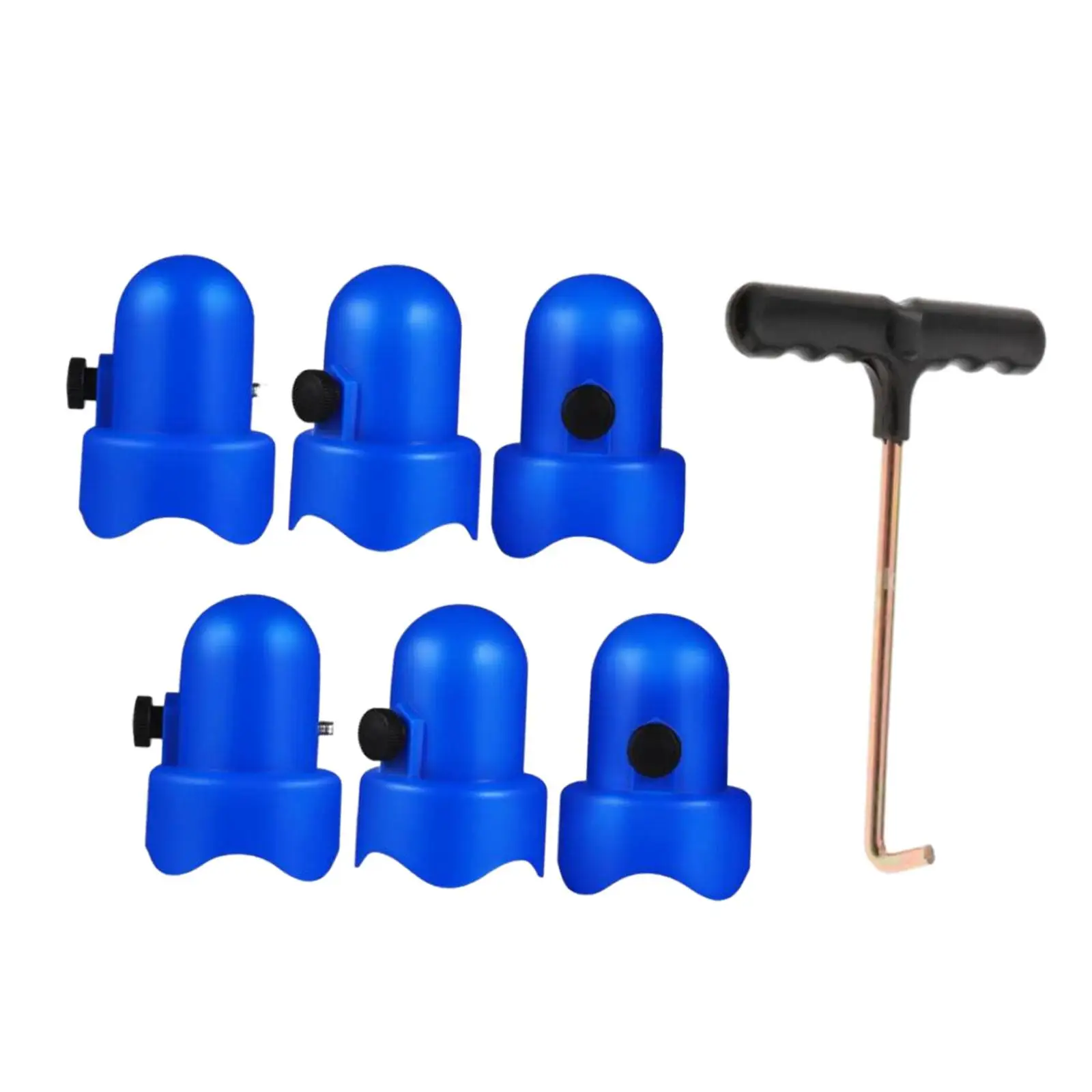 Trampoline Enclosure Pole Caps Replacement Blue Plastic Screw Thumb Cover for Trampoline Net 6 Bars Accessories