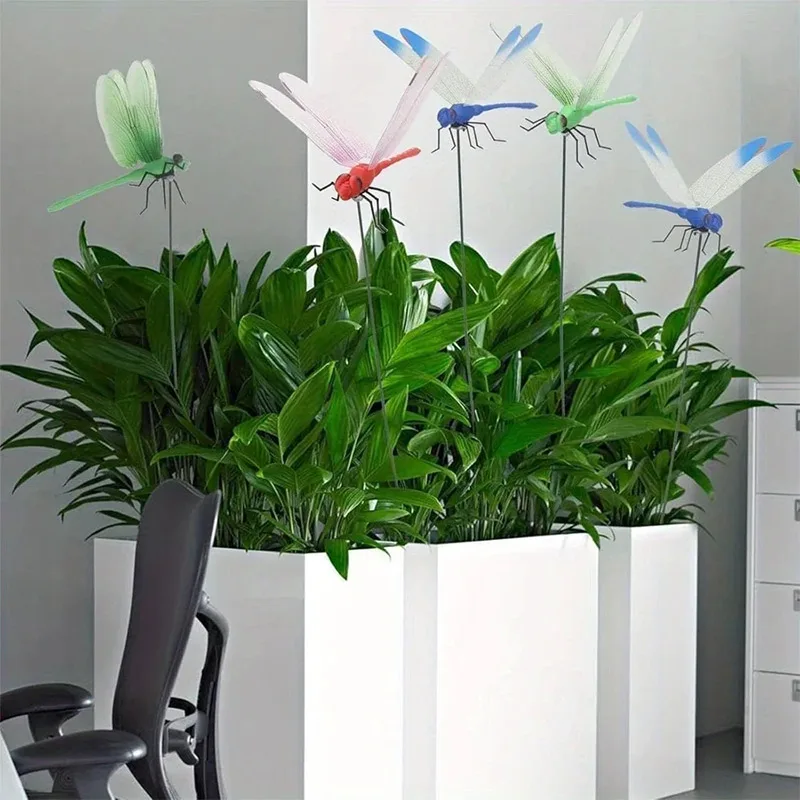 Simulation 3D Dragonfly Clip Bug Deterrents Realistic Dragonfly Hat Clip Bug Repellent Dragonfly Home Garden Decoration