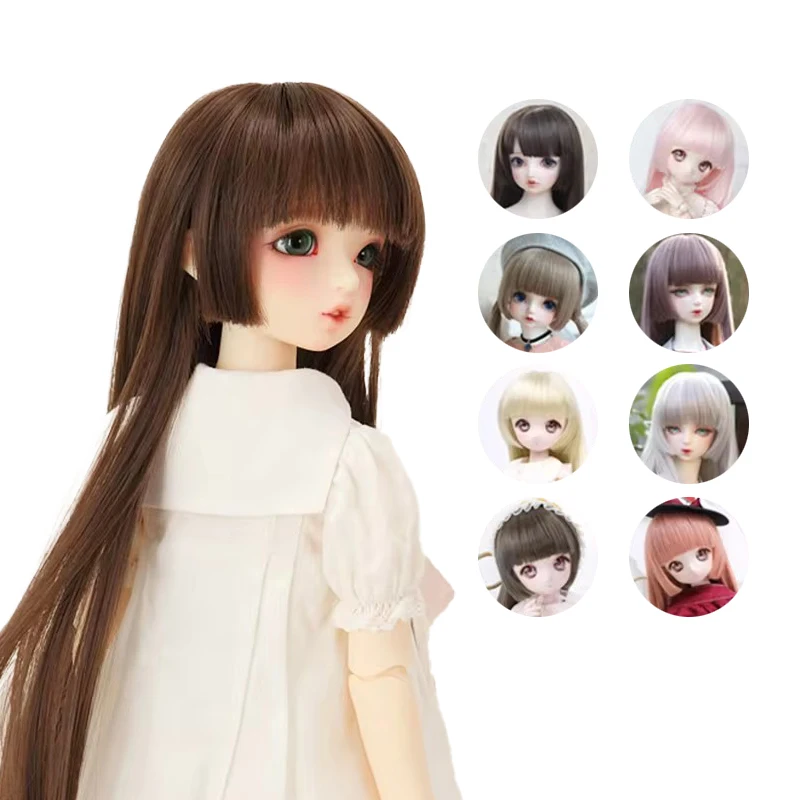 BJD peruki dla lalek moda grzywka długie proste włosy czerwony czarny dla 1/3 1/4 1/6 1/8 SD DD MSD YOSD BJD peruka dla lalek akcesoria dla lalek (Tylko peruka - 12) — Zdjęcie 2 z 2
