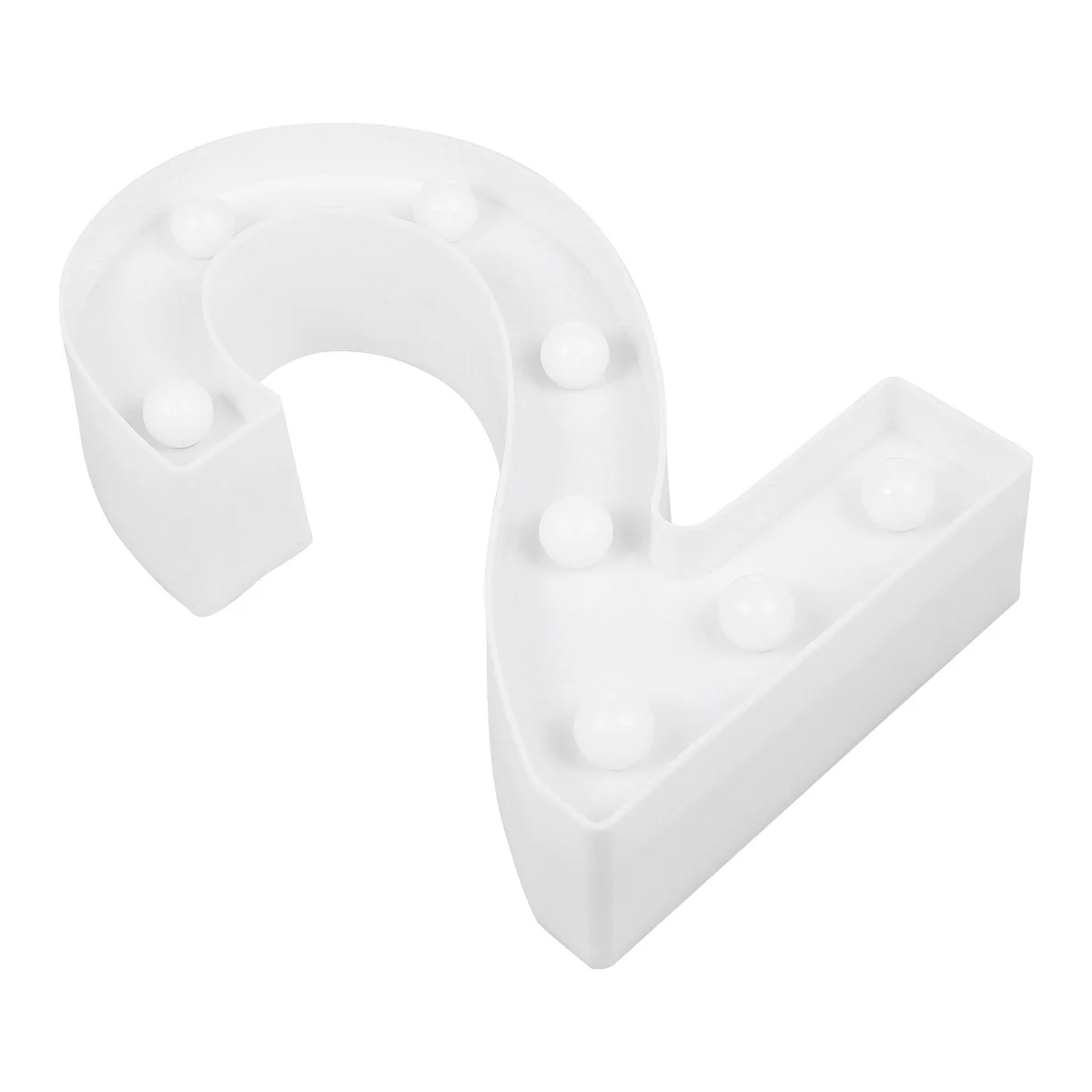 1Pcs LED Number Marquee Lights Sign White Plastic Operated Light Up Decorative Night Light Home Bar Party