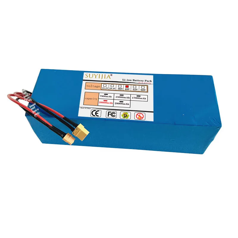 High Power 48V 20Ah 13s4p 21700 Rechargeable Lithium Battery Pack 800w 1000w 1200w 1440w 2000W Built-in 100A BMS Protection