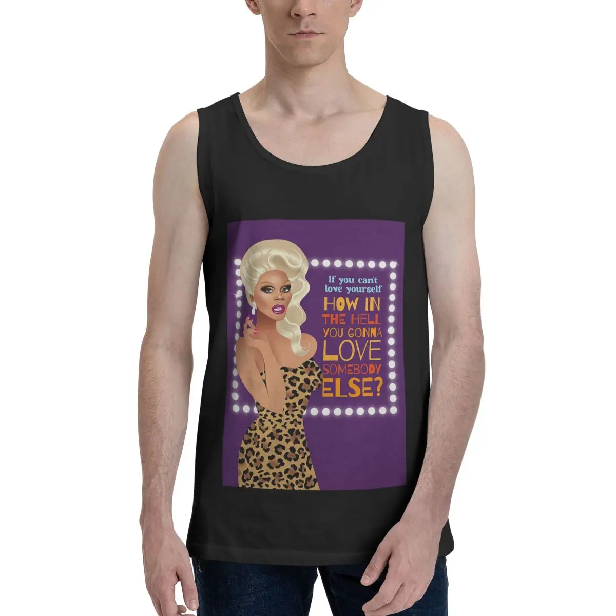Drag Queen Royalty RuPaul's Drag Race Rupaul RPDR 100% Cotton Men's Sweatshirt Vest Sleeveless Tees Men Tank Tops T-shirt