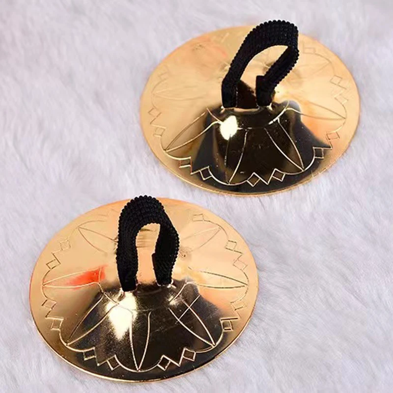 2024 New Finger Cymbals Middle East Percussion Cymbals Props Belly Dancing Indian Brass High-quality Instrument Teaching Aids