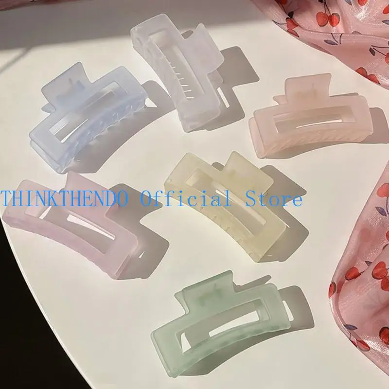 

39BB Square Hair Clip Transparent Hair Claw Clamps for Women Girls 3.5" Claw Clip