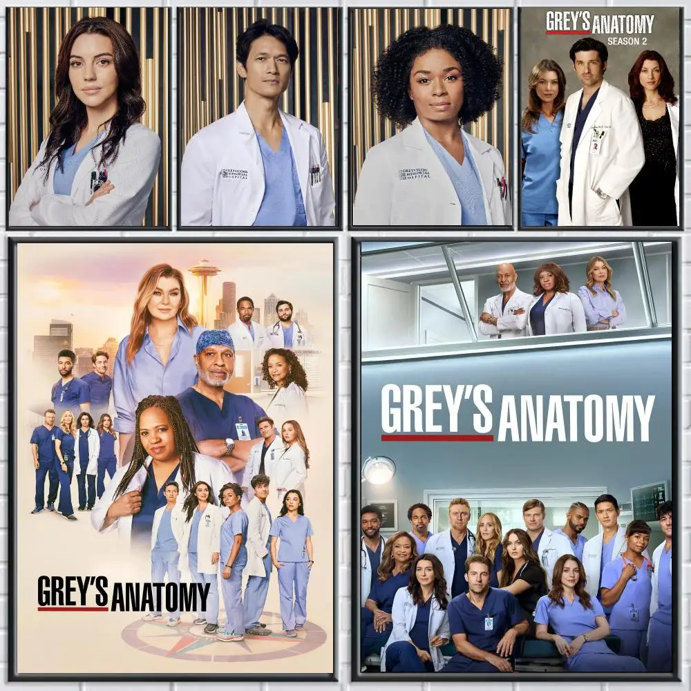 tv series G-Greys Anatomy-Y Poster Peel and Stick Wall Art for Cafe Office Bar and Home Decoration