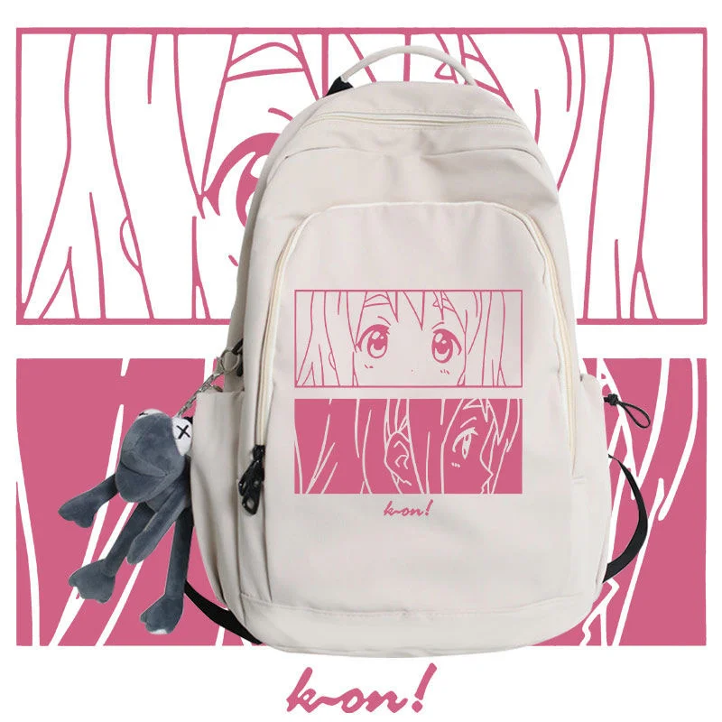 Anime K-on! Cartoon Backpack Back To School Teenarges Schoolbag Laptop Bag Children Fashion Travel Outdoor Bags Mochila+Toy