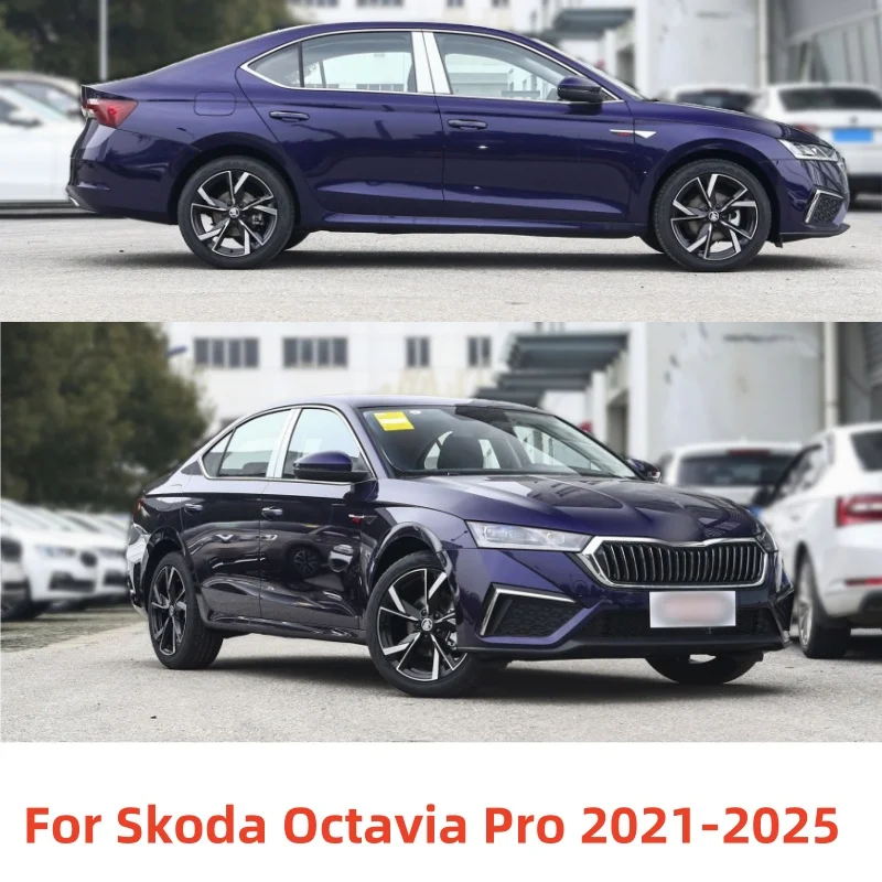 For Skoda Octavia Pro 2021 2022 2023 2024 2025 Window Visors Rain Sun Guard Vent Wind Deflector Weathershield Moulding Trim