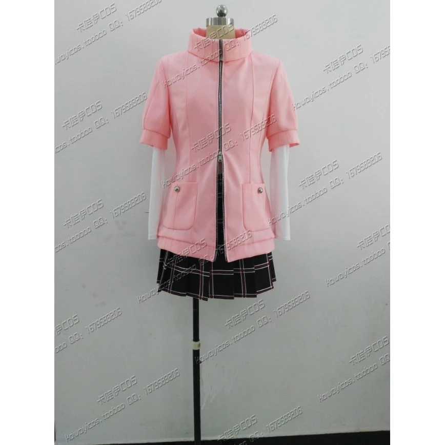 

Костюмы для косплея Game Okumura Haru NOIR, униформа Академии Шуджин, розовое пальто, белая футболка, юбка, чулки, костюм для Хэллоуина и карнавала