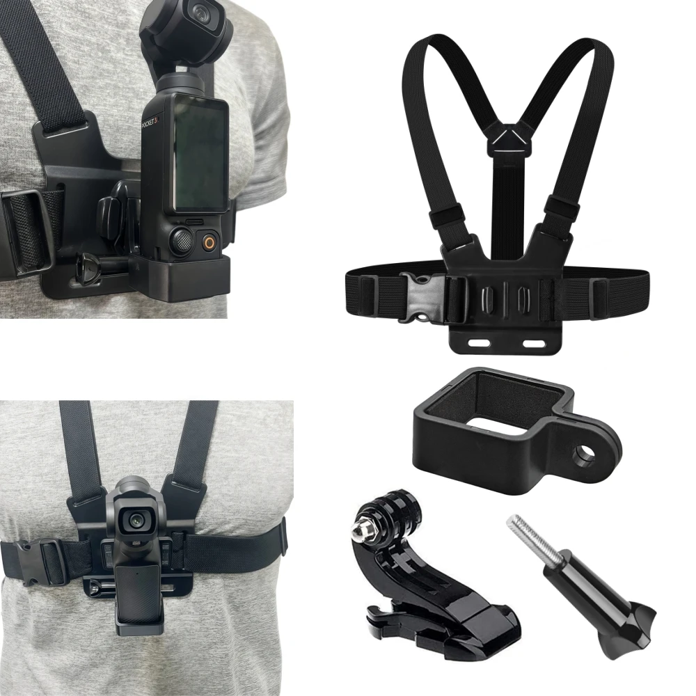 Pocket 3 Brustgurt Halterung Gurt Erweiterungsadapter Feste Rahmenhalterung für DJI OSMO Pocket 3 Action-Kamera-Zubehör