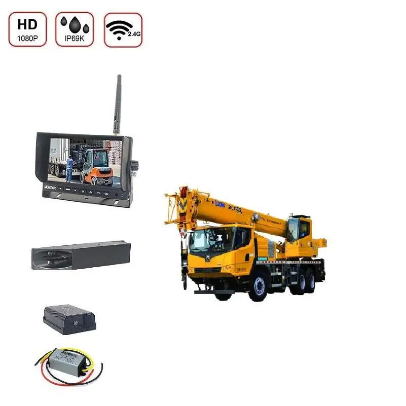 Crane monitoring system, high-definition wireless crane tachograph, crane security camera, including mobile power supply and ste