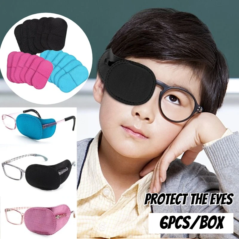 6Pcs/Box Amblyopia Training Eye Mask Children Adult Monocular Vision Correction Eye Mask Comfortable Material To Protect Eyes