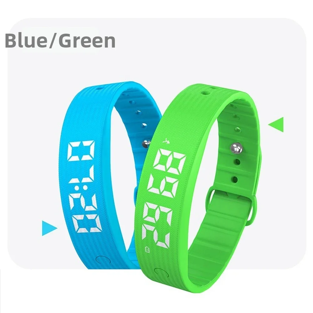 Multi-functional  LED Digital Alarm Clock Watch  Snooze-proof Long Battery Alarm  Adjustable Pedometer Fitness Wristbands Parts