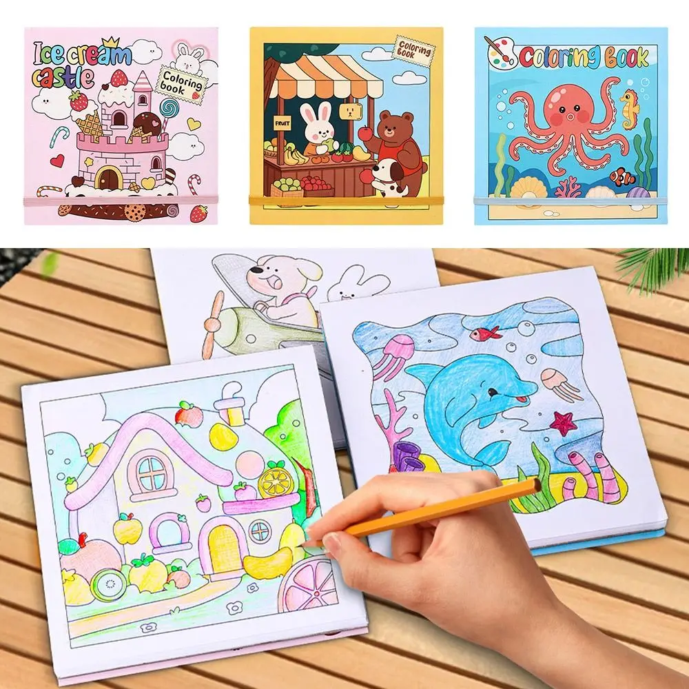 

High Quality Tearable Inner Pages Coloring Book Puzzle Montessori Drawing Toy Graffiti Painting Book Doodles Book Gift