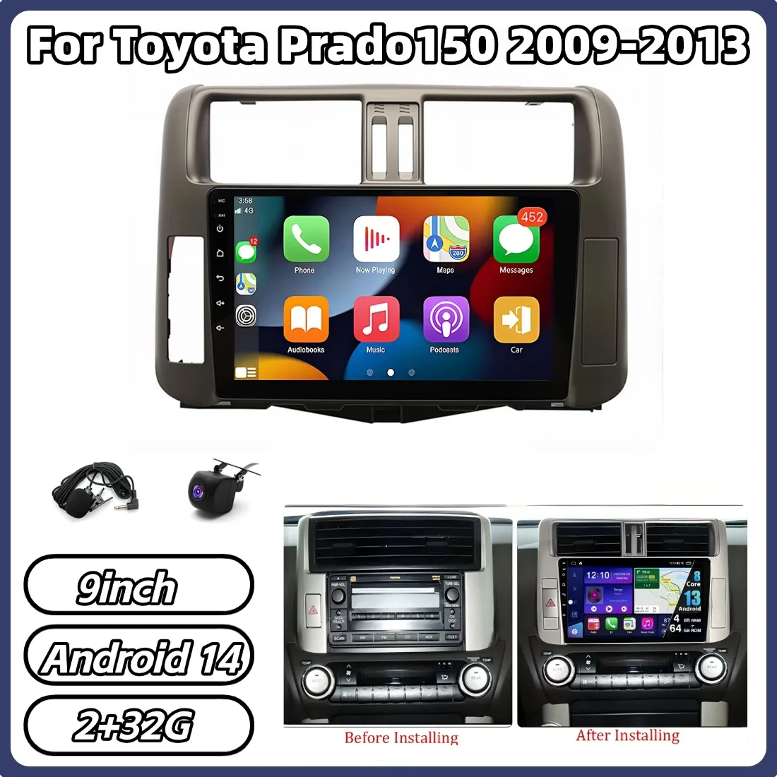 9In 2+32G Car Stere…