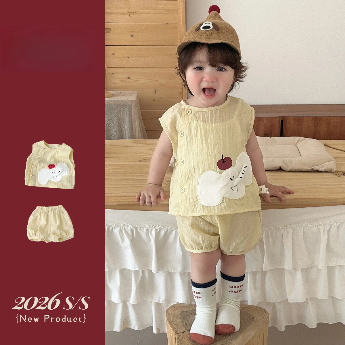 Boys' Clothing Summer Two-piece Sleeveless Top Vest Men's Treasure Set