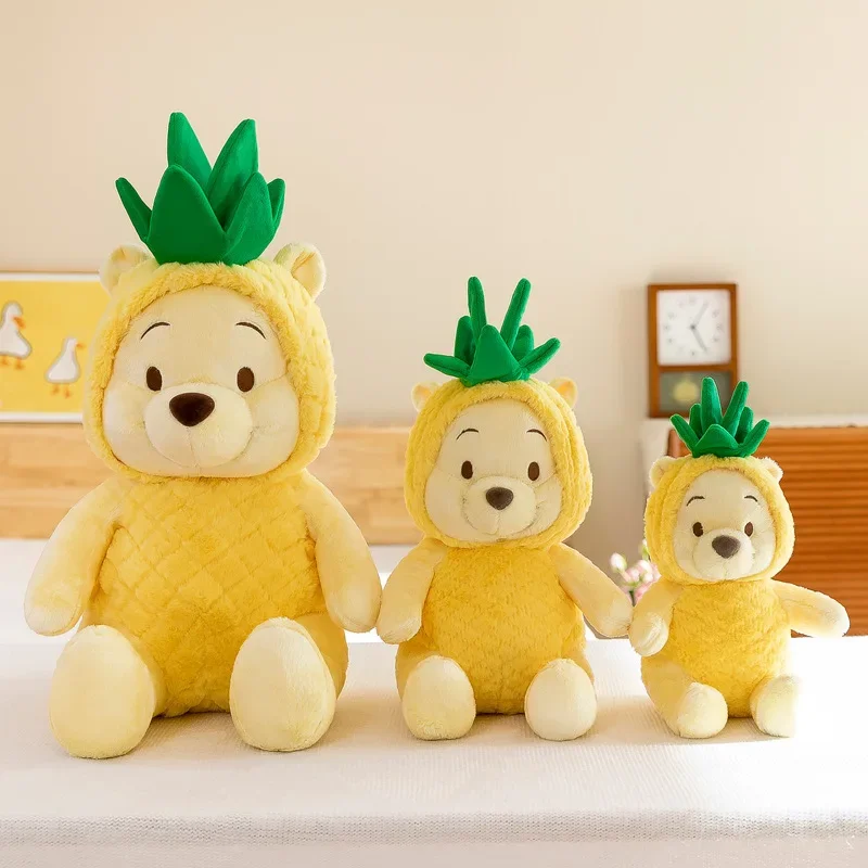 MINISO Pineapple Bears Plush Toy Stuffed Animal Doll Winni Bear Children\'s Pillow Doll Cute 30cm Bear Doll Birthday Gift