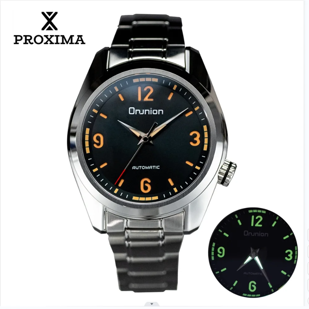 Proxima OM15 Men\'s Automatic Mechanical Watches 42mm Classic Luxury Pilot Vintage Military Enthusiasts Dress C3 Luminous 20Bar